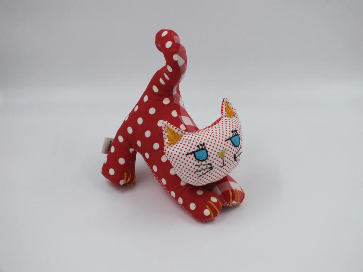 CAT001 Kırmızı Kedi Oyuncak Pamuklu
