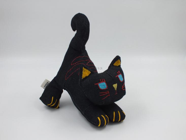 CAT003 Siyah Kedi Oyuncak Pamuklu 